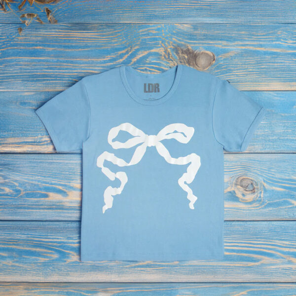 Blue Cropped T-Shirts With Ribbon - Official Lana Del Rey Store