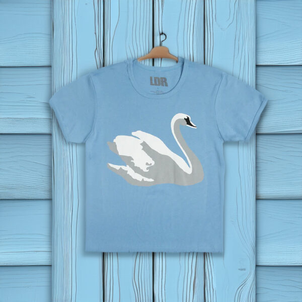 Lana Del Rey Blue Cropped T-Shirt With Swans