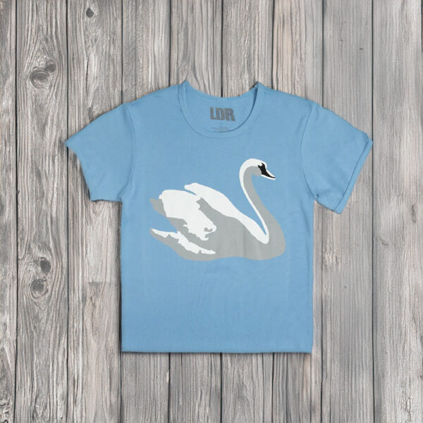 Lana Del Rey Blue Cropped T-Shirts With Swan