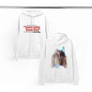 UNDER OCEAN BLVD HOODIE IN WHITE - Official Lana Del Rey Store