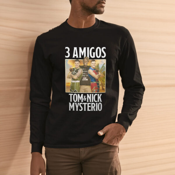 3 Amigos Mian Tom & Nick Mysterio T-Shirt3