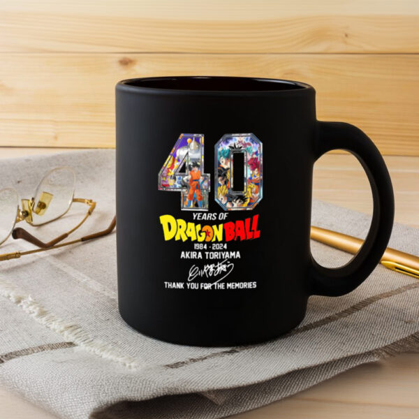 40 Years Of Dragon Ball 1984 2024 Akira Toriyama Signature Thank You For The Memories Mug