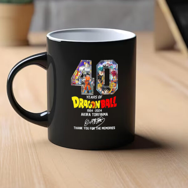 40 Years Of Dragon Ball 1984 2024 Akira Toriyama Signature Thank You For The Memories Mug1