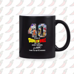 40 Years Of Dragon Ball 1984 2024 Akira Toriyama Signature Thank You For The Memories Mug2