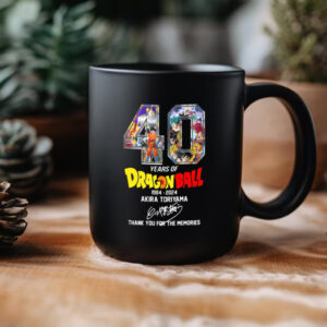 40 Years Of Dragon Ball 1984 2024 Akira Toriyama Signature Thank You For The Memories Mug3