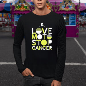 Love Moto Stop Cancer T-Shirt1